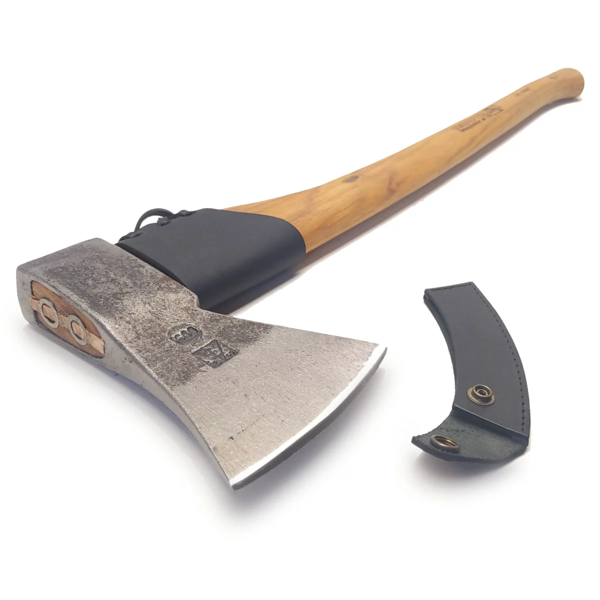 Gozdna sekira - 1600 gramov - 80 cm ročaj iz ameriške hikorije - usnjeno varovalo - št. 0368